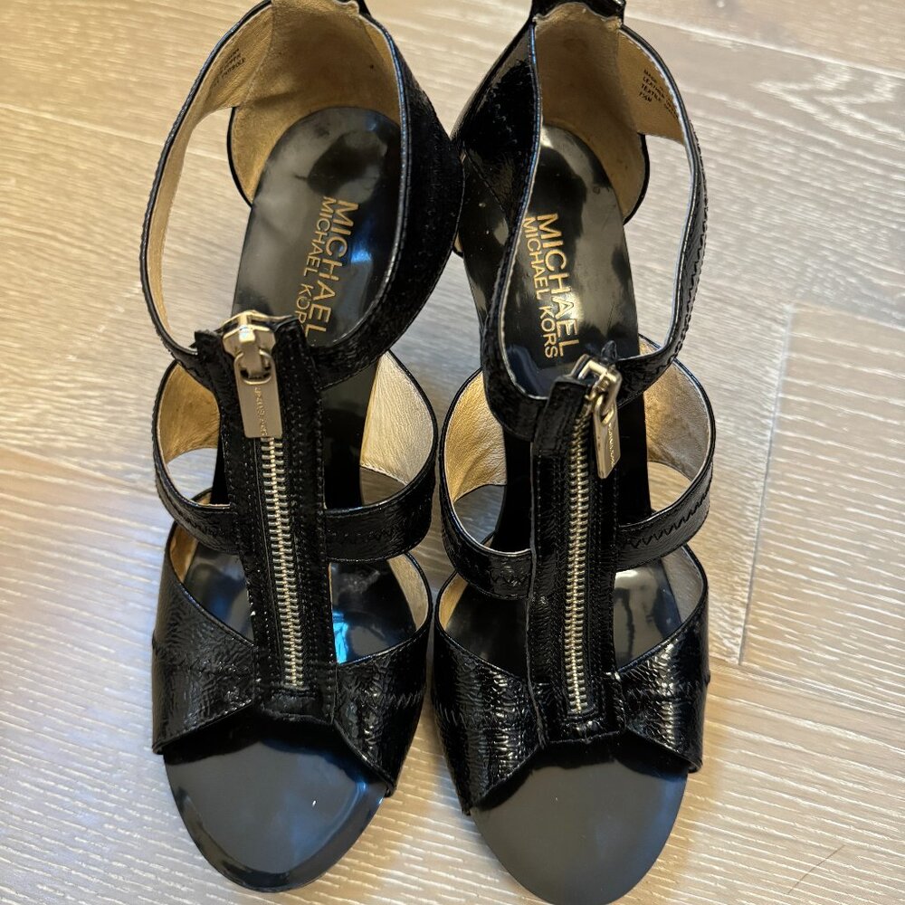 Michael Kors black strappy heels